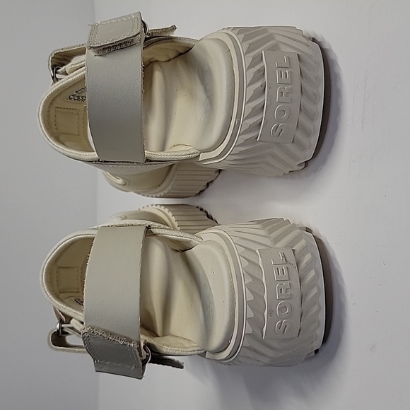 SOREL NWOT ONA AVE PLATFORM SANDAL SZ 6.5 CHALK WHITE - Picture 7 of 14
